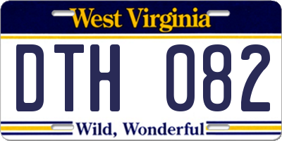 WV license plate DTH082