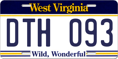 WV license plate DTH093