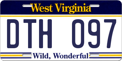 WV license plate DTH097