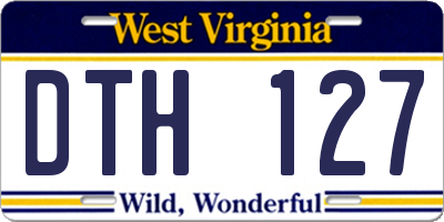 WV license plate DTH127