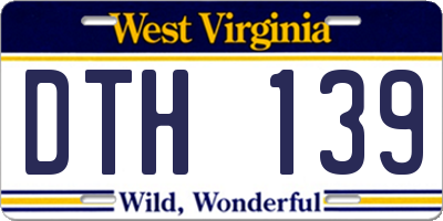 WV license plate DTH139