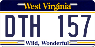 WV license plate DTH157
