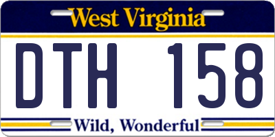 WV license plate DTH158