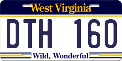 WV license plate DTH160