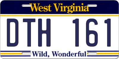 WV license plate DTH161