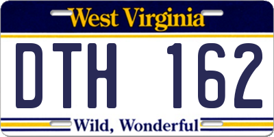 WV license plate DTH162