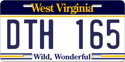 WV license plate DTH165