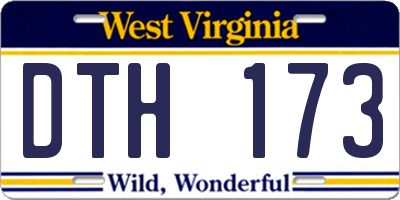 WV license plate DTH173