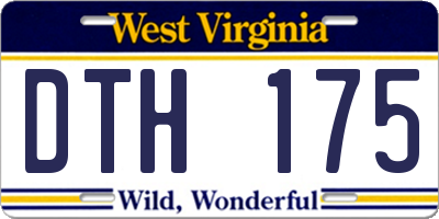 WV license plate DTH175