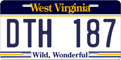 WV license plate DTH187
