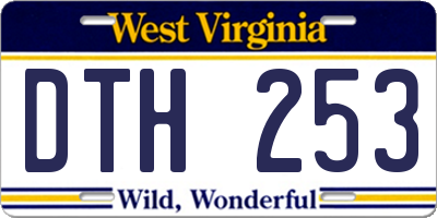 WV license plate DTH253