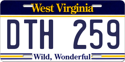 WV license plate DTH259