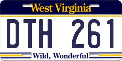 WV license plate DTH261