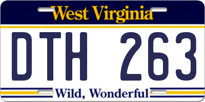 WV license plate DTH263