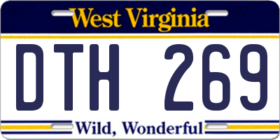 WV license plate DTH269