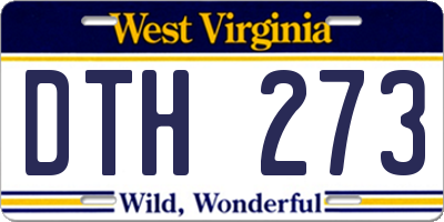 WV license plate DTH273