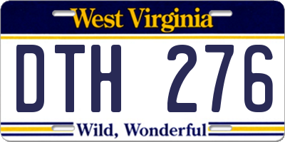 WV license plate DTH276
