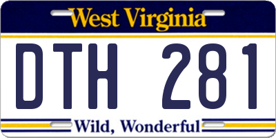 WV license plate DTH281