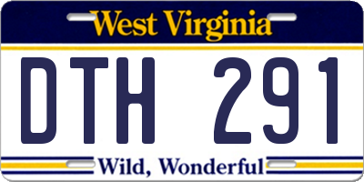 WV license plate DTH291