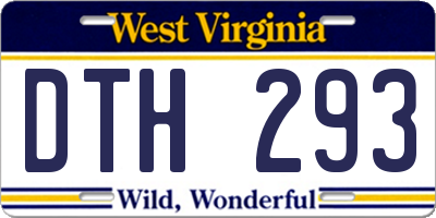 WV license plate DTH293