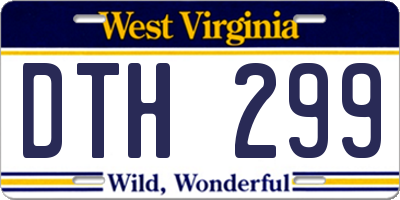 WV license plate DTH299