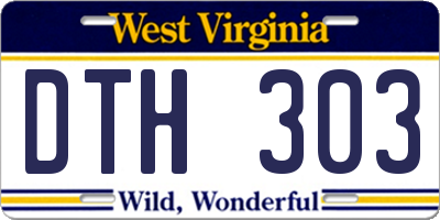 WV license plate DTH303