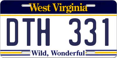 WV license plate DTH331