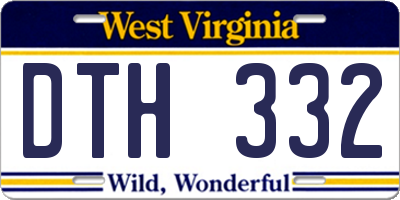 WV license plate DTH332