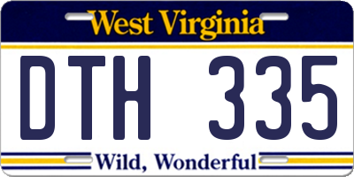 WV license plate DTH335