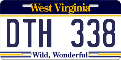 WV license plate DTH338