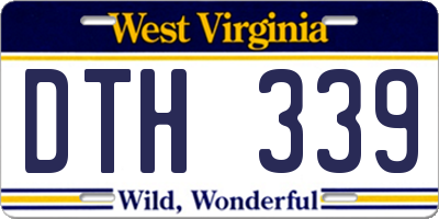 WV license plate DTH339
