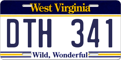 WV license plate DTH341