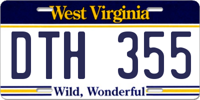 WV license plate DTH355