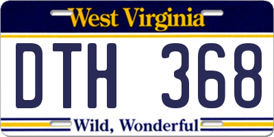 WV license plate DTH368