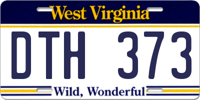 WV license plate DTH373