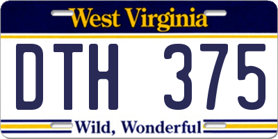 WV license plate DTH375
