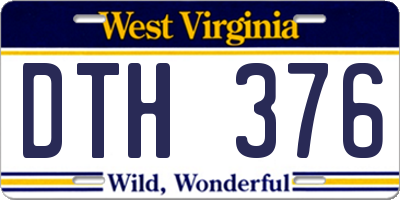 WV license plate DTH376
