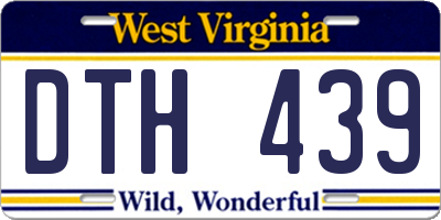 WV license plate DTH439