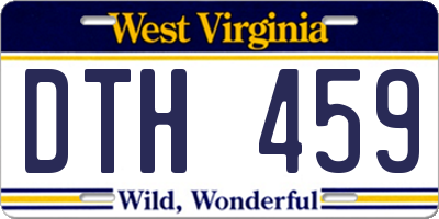 WV license plate DTH459