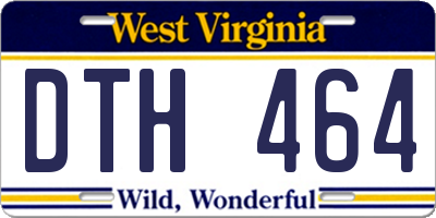 WV license plate DTH464