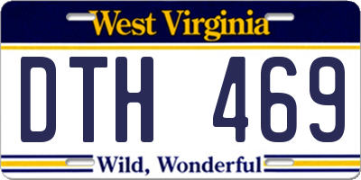 WV license plate DTH469