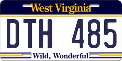 WV license plate DTH485