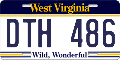 WV license plate DTH486