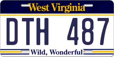 WV license plate DTH487