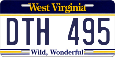 WV license plate DTH495
