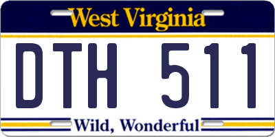 WV license plate DTH511