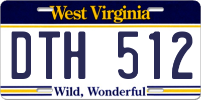 WV license plate DTH512