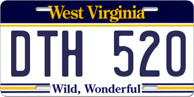 WV license plate DTH520
