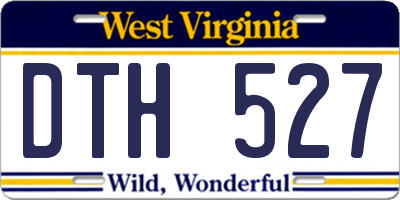 WV license plate DTH527