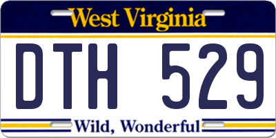 WV license plate DTH529